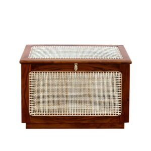 Caned Linen Box - Image 3