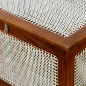 Caned Linen Box - Image 2